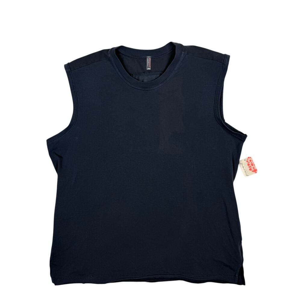 Free People Hotshot Tank Top Athleisure Oversized Navy Blue Medium